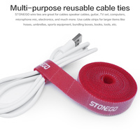STONEGO teoring USB oplot na kable Organizer do kabli opaski na mysz uchwyt na przewód słuchawkowy przewód HDMI darmowe cięcie zarządzanie taśma do telefonu Hoop 5